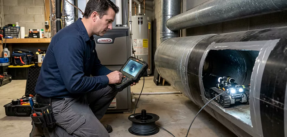 Robotic Duct Inspection in Irving, TX