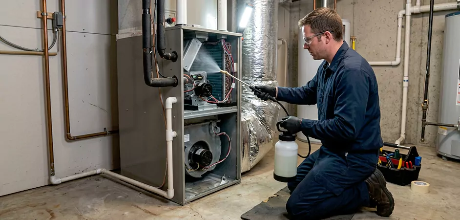 Air Handler Antimicrobial Treatment in Irving