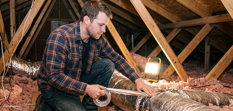 Attic Duct Sealing and Insulation in Irving